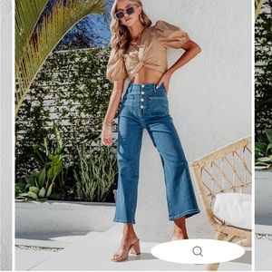 Wide Cropped Jeans NWOT